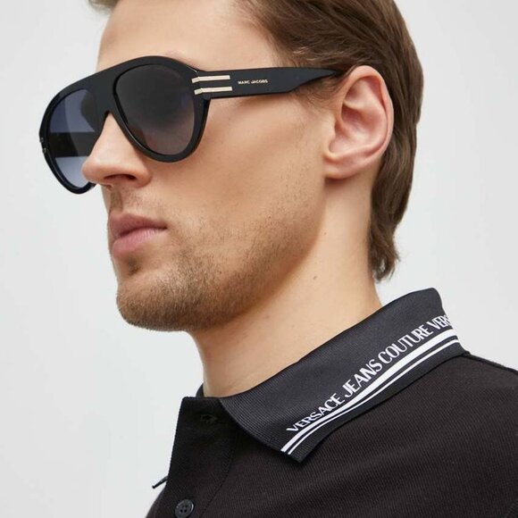 Marc Jacobs MARC 747/S 003L IR Sunglasses Pattern Aviator Frame, Grey Lenses - Picture 2 of 10